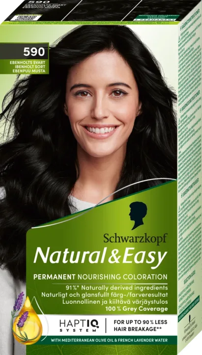 Schwarzkopf Natural & Easy Hårfärg 590 Ebenholt Svart Schwarzkopf
