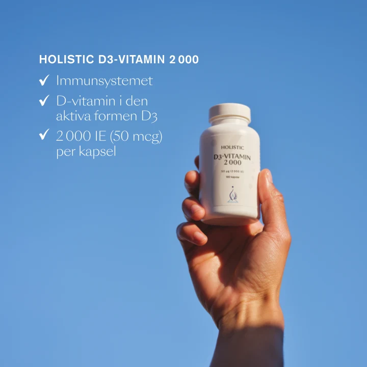 Holistic D3-vitamin 2000 IE i kokosolja 90 st Holistic