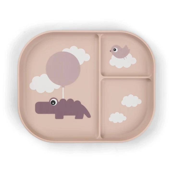 Done by Deer Foodie Compartment Plate Happy clouds Powder Done by Deer