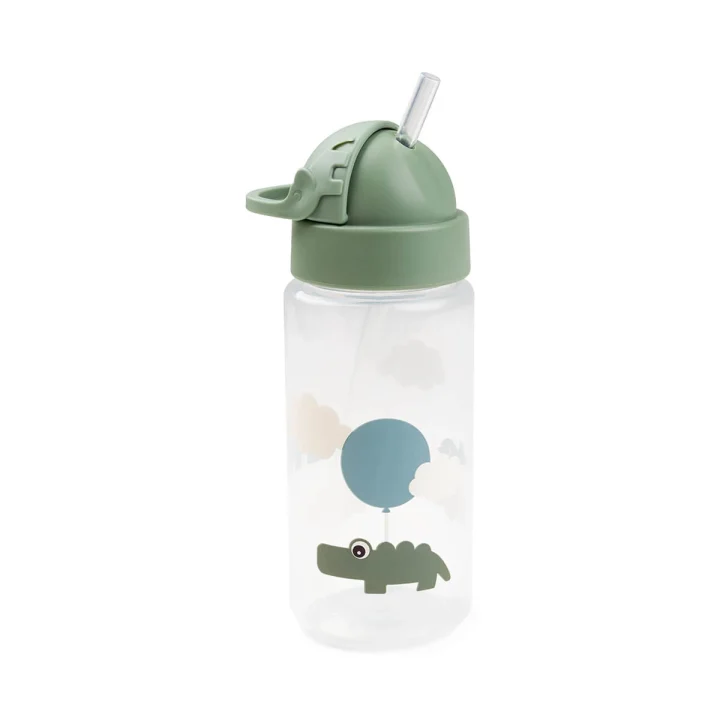 Done by Deer Straw Bottle Happy Clouds Green Done by Deer