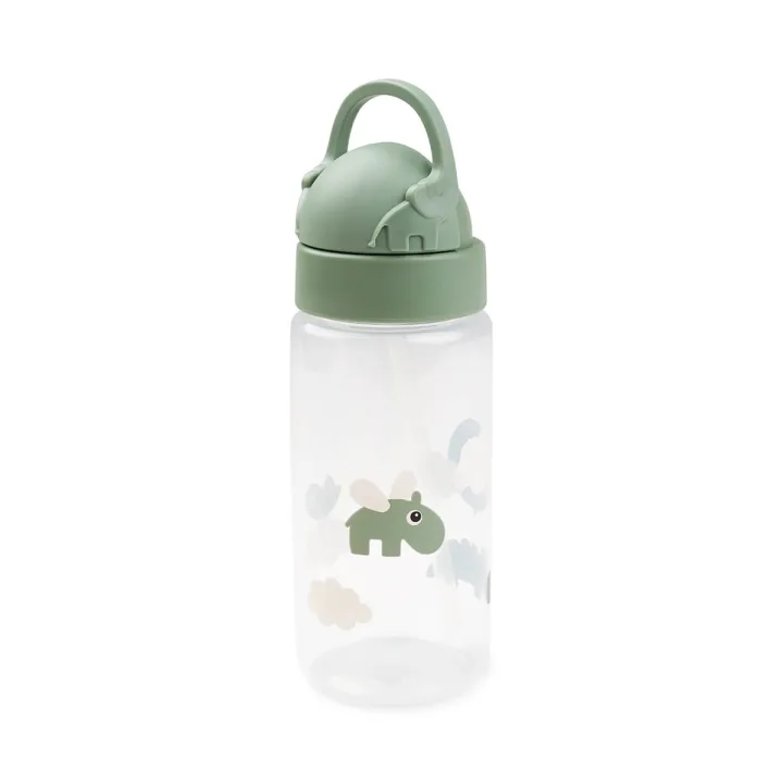 Done by Deer Straw Bottle Happy Clouds Green Done by Deer