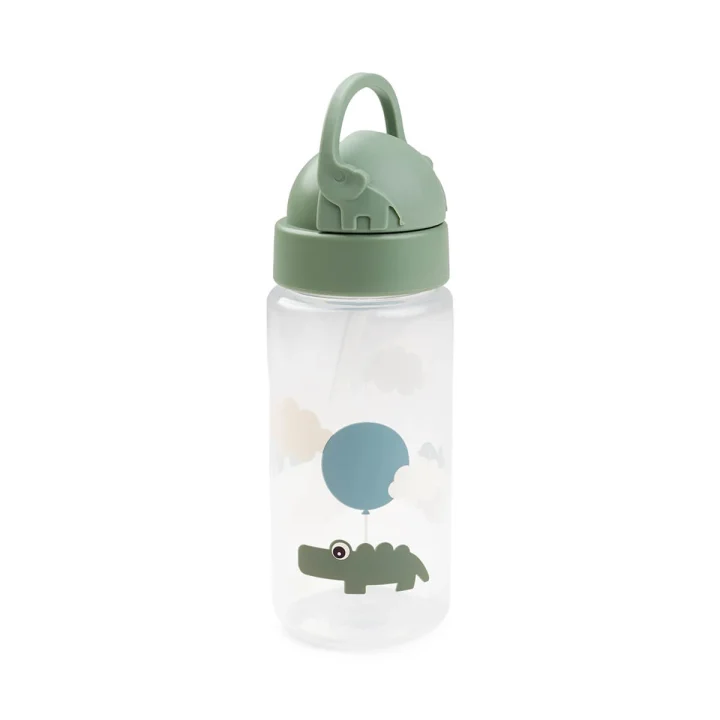 Done by Deer Straw Bottle Happy Clouds Green Done by Deer