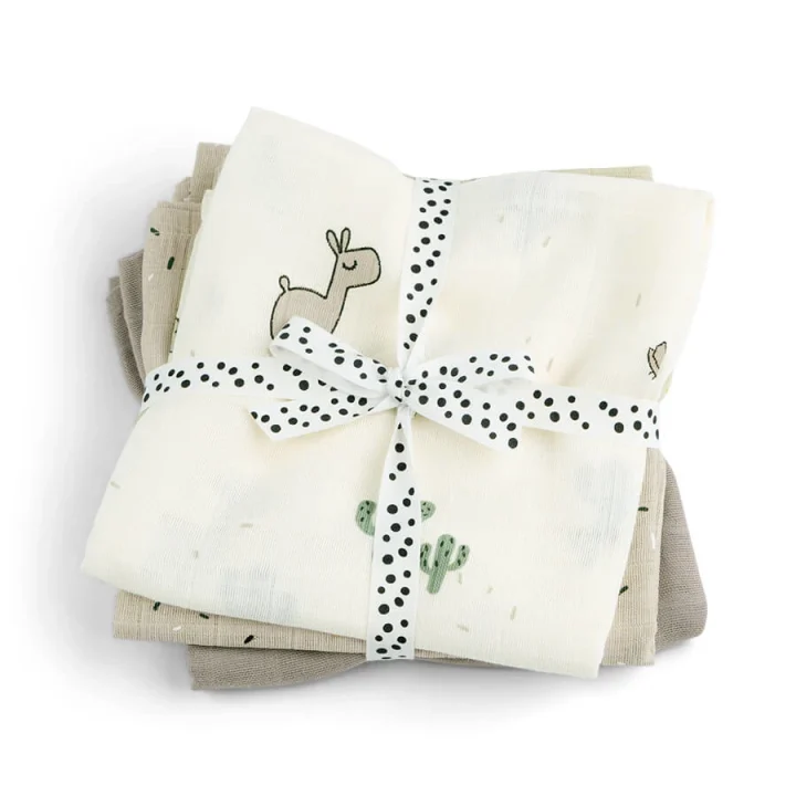 Done by Deer Burp cloth GOTS Lalee Sand 3-pack Done by Deer