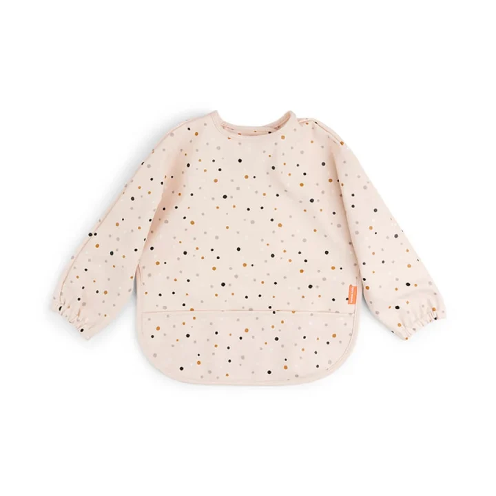 Done by Deer Sleeved Pocket Bib Happy dots Powder Done by Deer