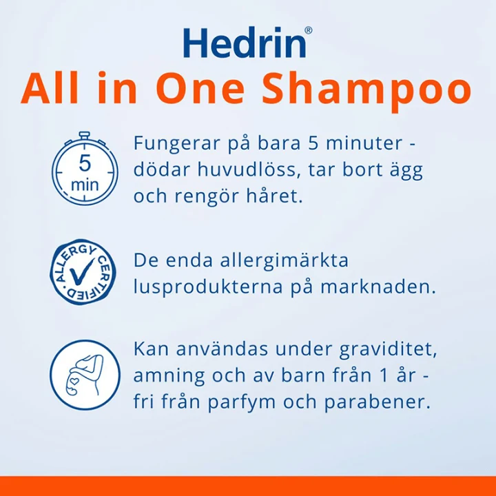 Hedrin All In One Schampoo 200 ml Hedrin