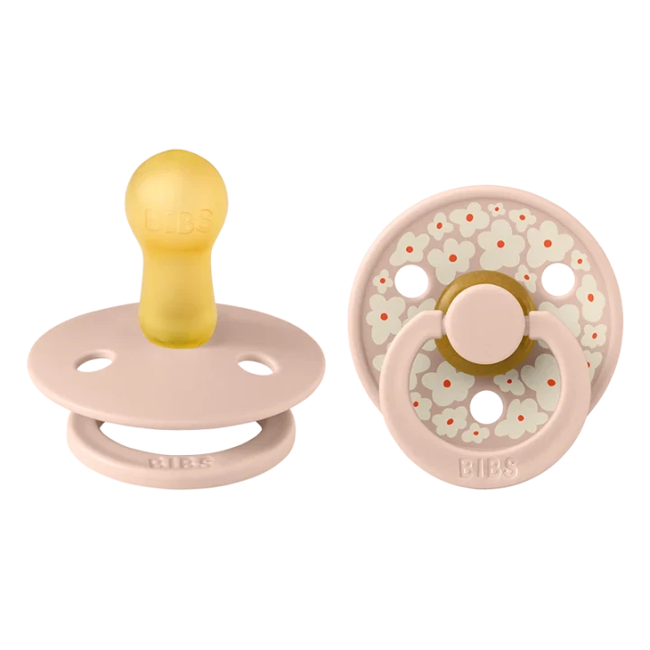 BIBS Pacifier Studio Colour Jasmine Latex Size 2 Blush Mix 2-pack Bibs