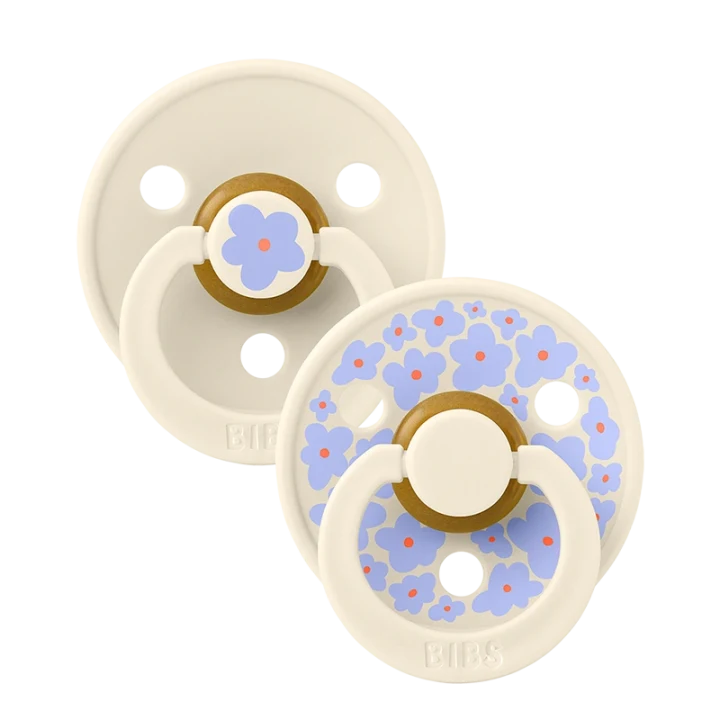 BIBS Pacifier Studio Colour Jasmine Latex Size 1 Ivory Mix 2-pack Bibs