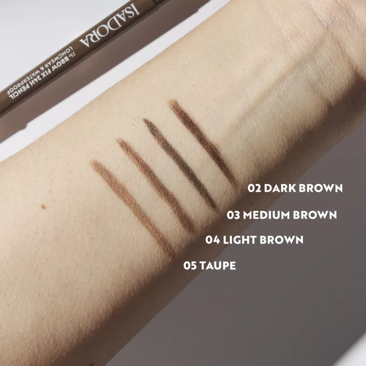 IsaDora The Brow Fix 24h Pencil Longwear & Waterproof 0,32 g 02 Dark Brown IsaDora
