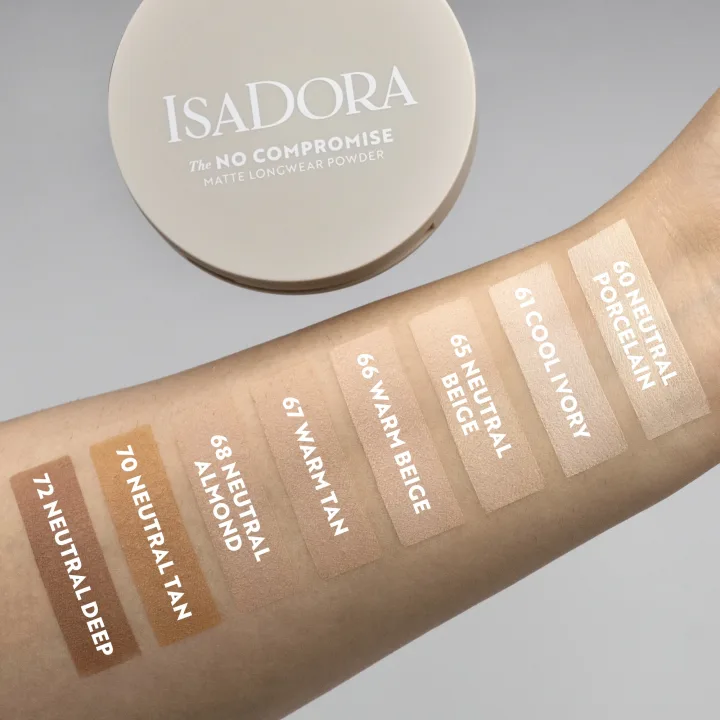 IsaDora The No Compromise Matte Longwear Powder 7 g 67 Warm Tan IsaDora
