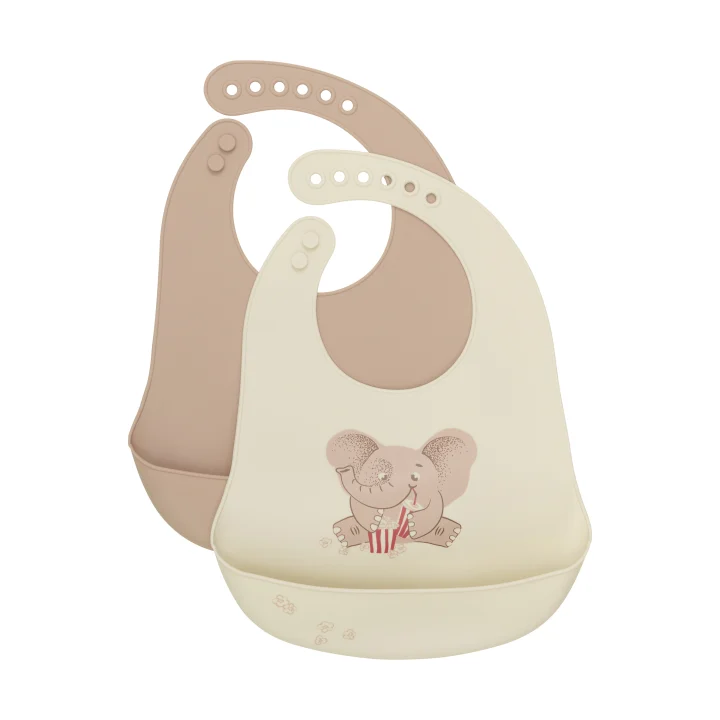 CeLaVi Silicon Bib Warm Taupe 2-pack Celavi
