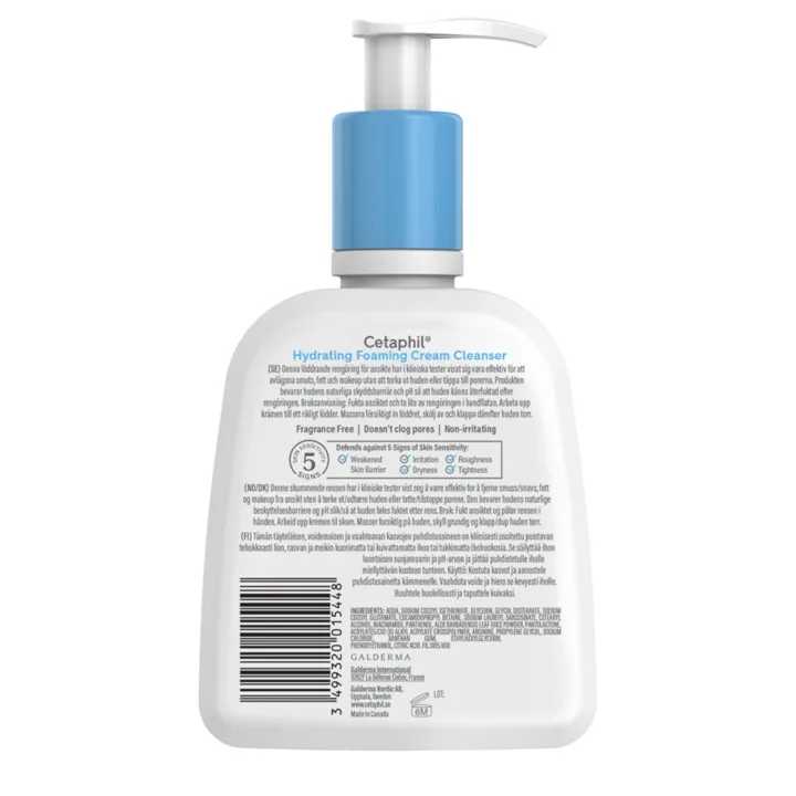 Cetaphil Hydrating Foaming Cream Cleanser 236 ml Cetaphil