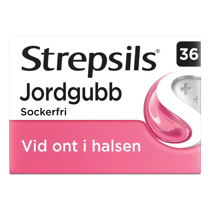 Strepsils Jordgubb sugtablett 36 st Strepsils