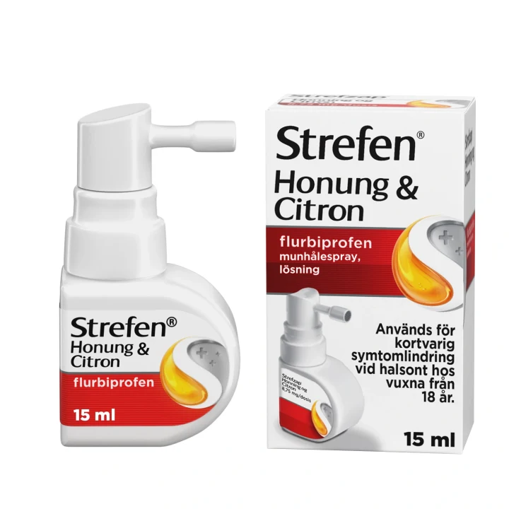 Strefen Honung & Citron Munhålespray, lösning 16,2mg/ml, 15 ml Strefen