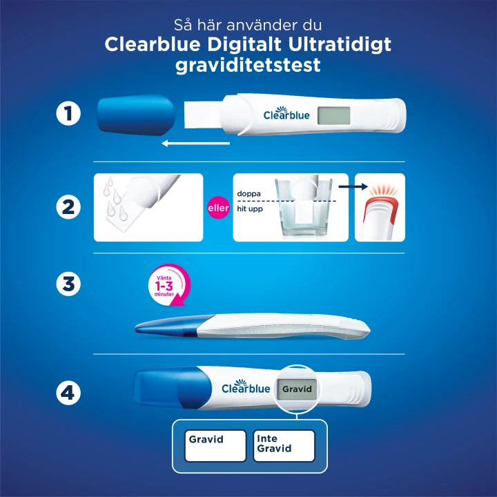 Clearblue Digitalt Ultratidigt Graviditetstest 2-pack Clearblue