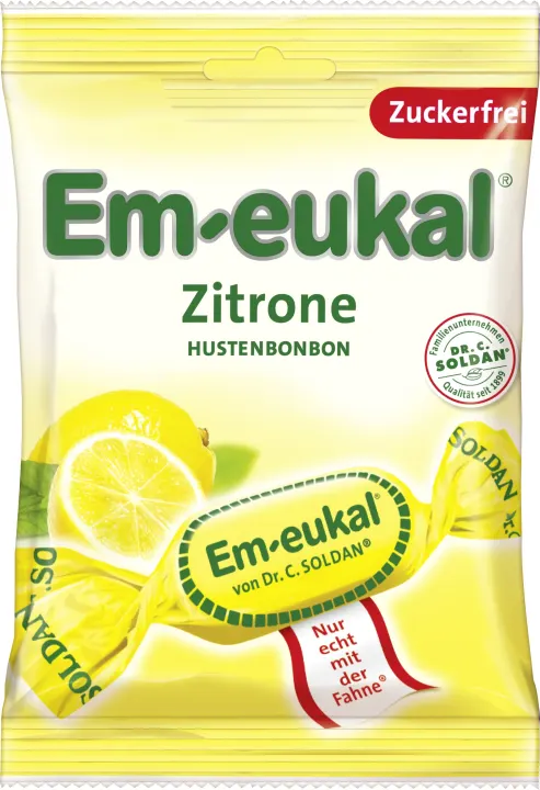 Em-eukal Citron Halstabletter med C-vitamin Sockerfri 75 g Em-eukal