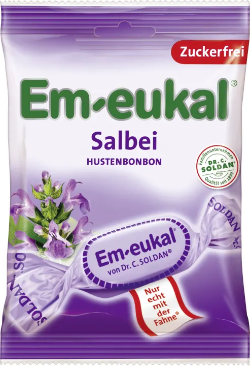 Em-eukal Salvia Halstabletter med C-vitamin Sockerfri 75 g Em-eukal