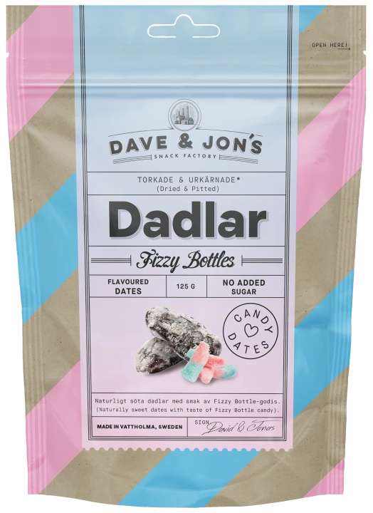 Dave & Jon's Dadlar Fizzy Bottle 125g Dave & Jons