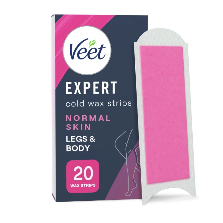 Veet Expert Cold Wax Strips Normal Skin Legs & Body 20 pcs Veet