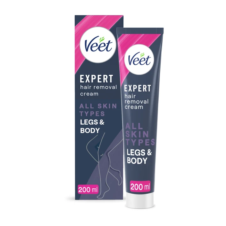 Veet Expert Hair Removal Cream All Skin Types Legs & Body 200 ml Veet
