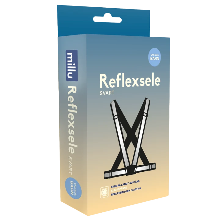 Millu Reflexsele Svart Barn 1 st Millu