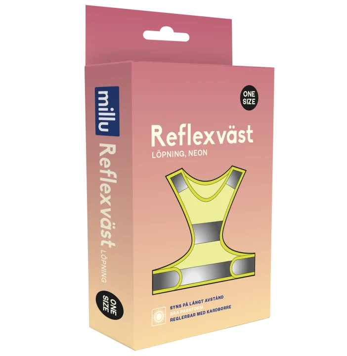 Millu Reflexväst Löpning Neon One-size 1 st Millu