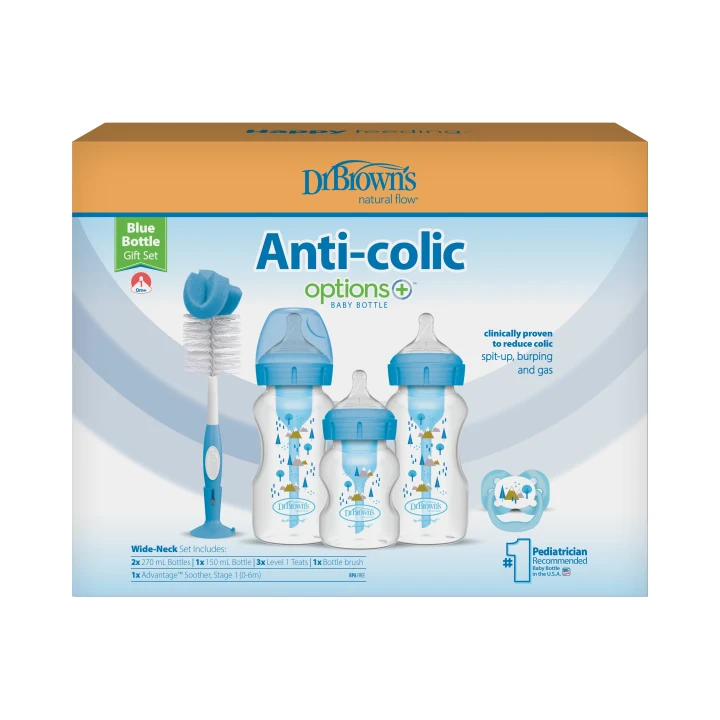 Dr Brown's WideNeck Options+ Blue Gift Set Dr Browns