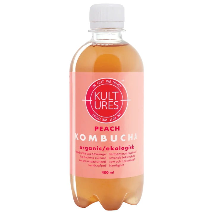 Kultures Kombucha Peach EU Organic 400 ml Kultures