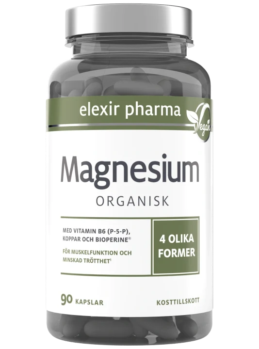 Elexir Pharma Magnesium Organisk 120 mg 90 kapslar Elexir Pharma
