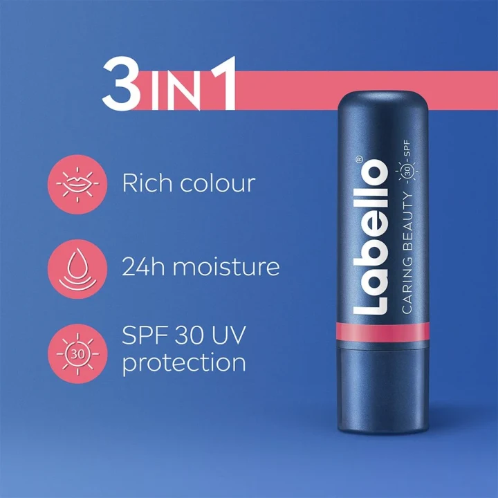 Labello Caring Beauty Rose-Nude 4,8 g Labello