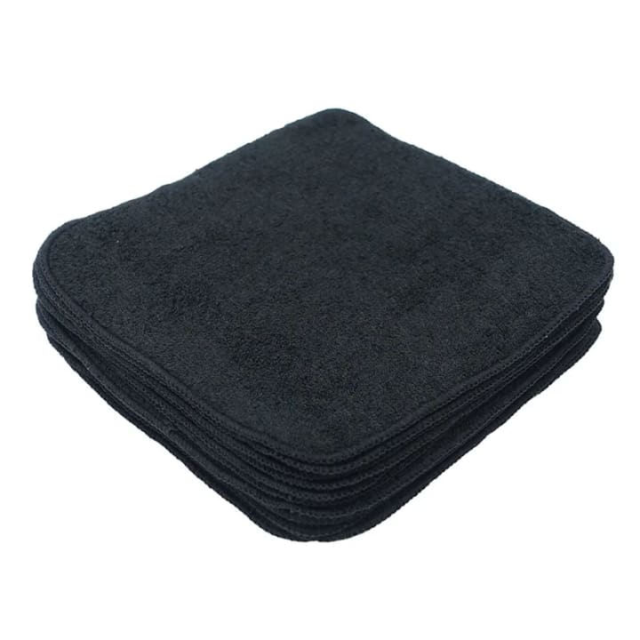MuslinZ Bamboo Cotton Terry Wipes black 12-pack MuslinZ