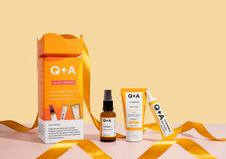 Q+A Glow Heroes Gift Set 95 ml Q+A