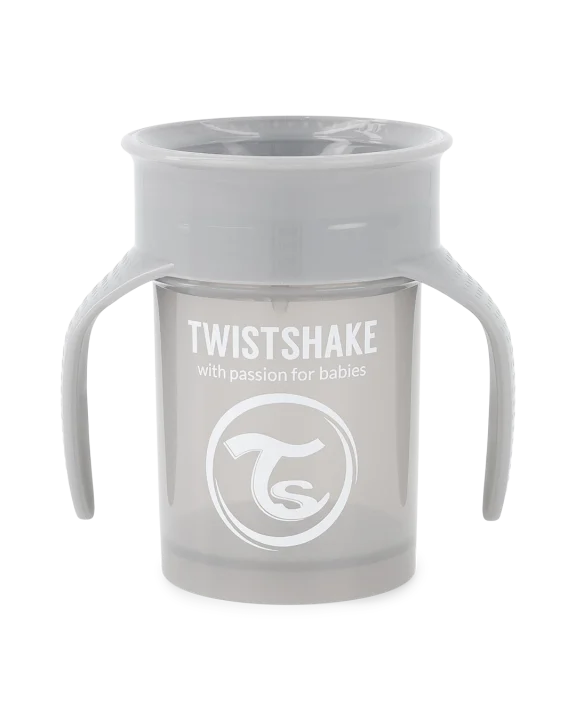 Twistshake 360 Cup 6+ mån Pastel Grey Twistshake