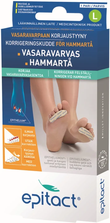 Epitact Korrigeringskudde För Hammartå 2 st L Epitact