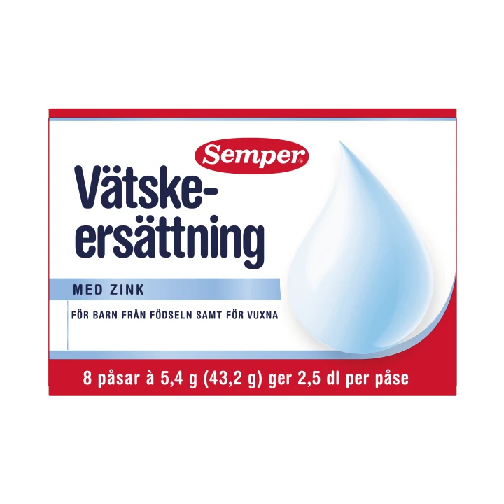 Semper Vätskeersättning med zink 8 dospåsar Semper