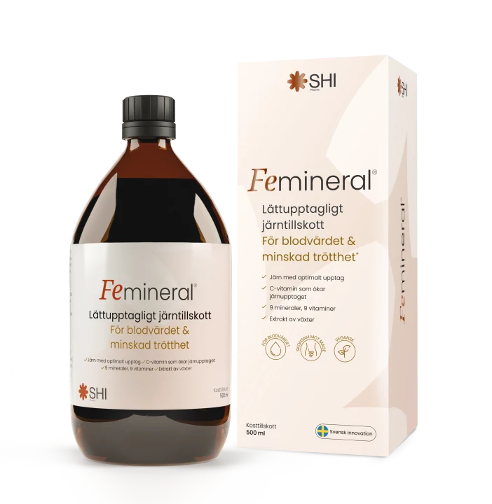 Femineral Flytande Järn- och Mineraltillskott 500 ml Femineral