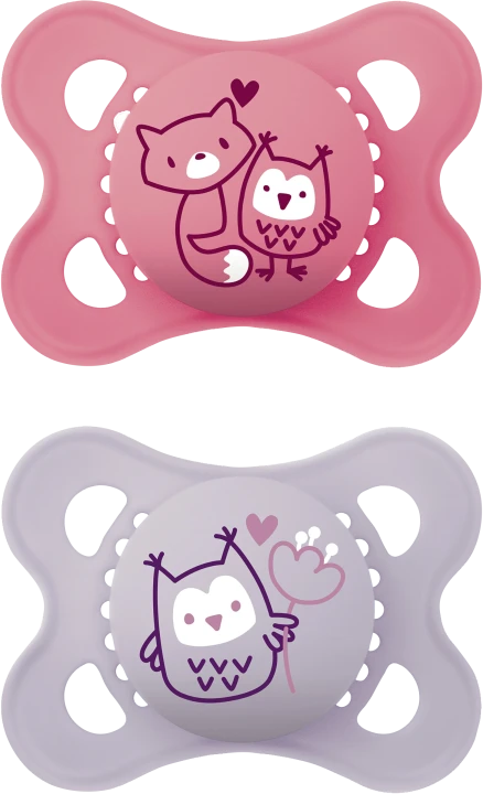 MAM Original Napp 0-6 mån Silk Mixade Färger 2-pack Mam