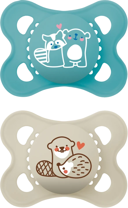 MAM Original Napp 0-6 mån Silk Mixade Färger 2-pack Mam