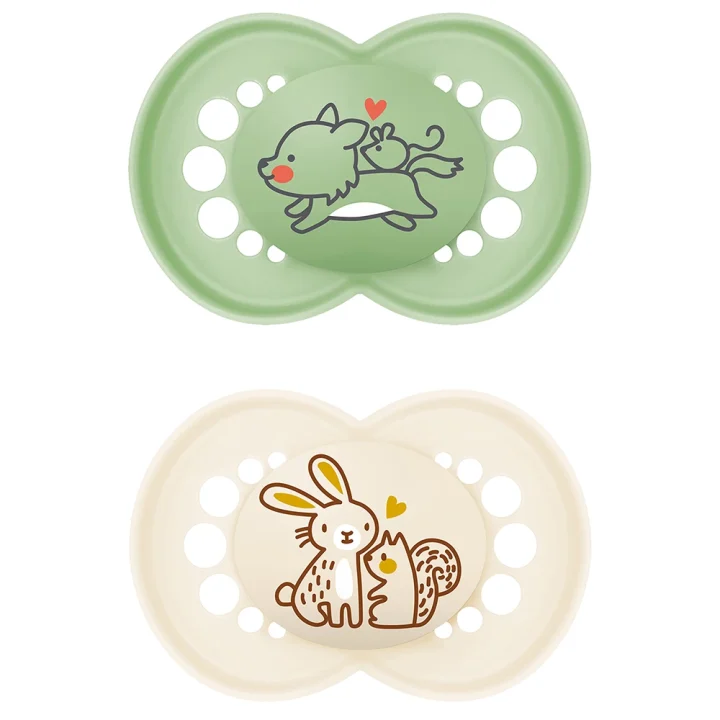 MAM Original Napp 6-16 mån Silk Mixade Färger 2-pack Mam