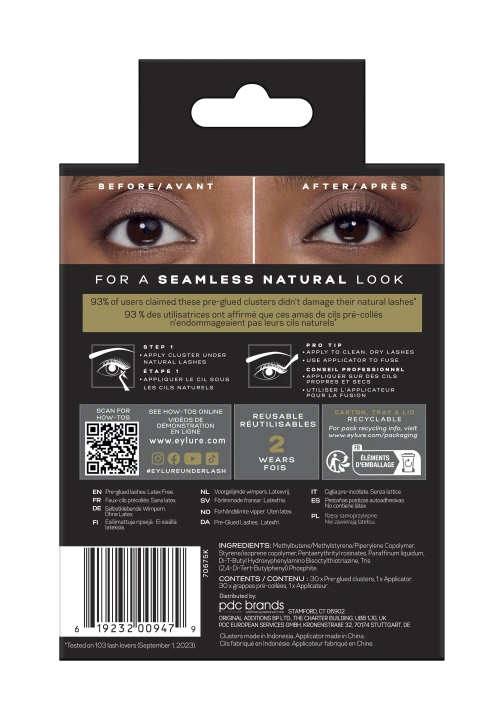 Eylure Underlash Pre-Glued Natural Clusters 30 st Eylure