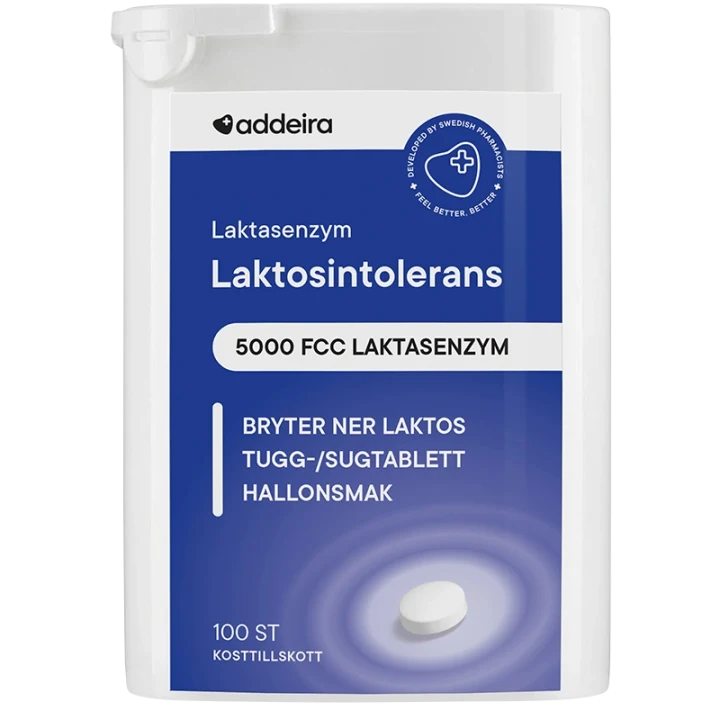 Addeira Laktasenzym vid laktosintolerans 100 st Addeira