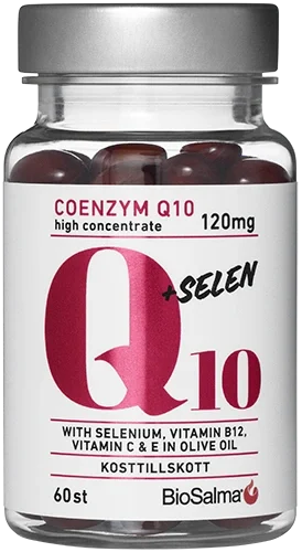 BioSalma Q10 Coenzyme 120mg + selen 60 kapslar BioSalma