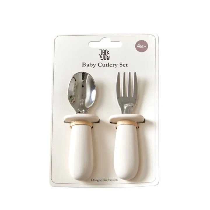 Jack o Juno Klassiskt Bestickset För Baby Cream Jack o Juno