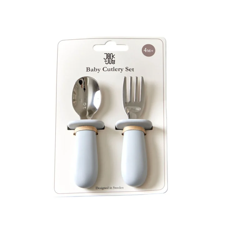 Jack o Juno Klassiskt Bestickset För Baby Glacier Grey Jack o Juno