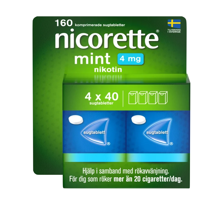 Nicorette Mint sugtablett 4 mg, 160 st Nicorette