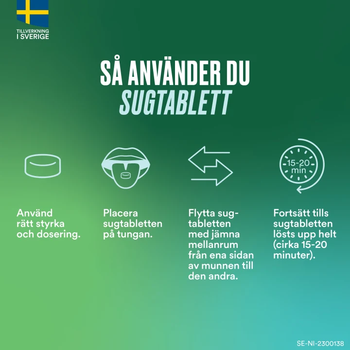 Nicorette Frukt sugtablett 2mg, 40 st Nicorette