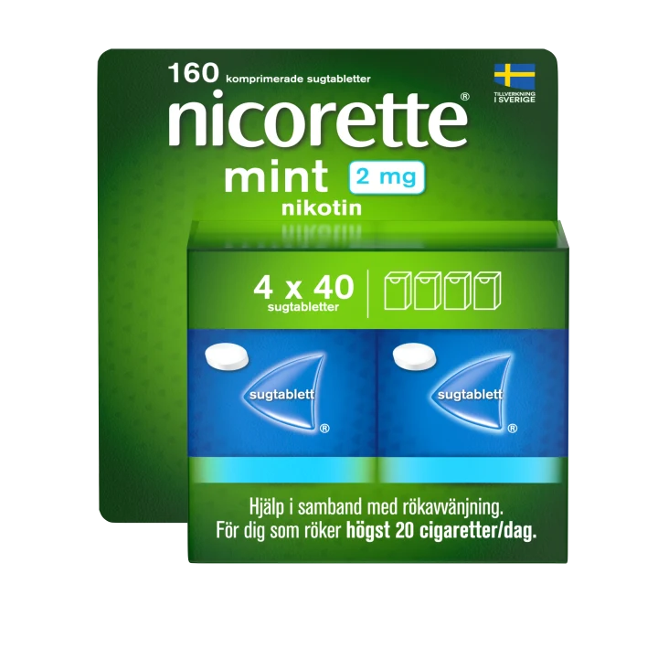 Nicorette Mint sugtablett 2mg, 160 st Nicorette