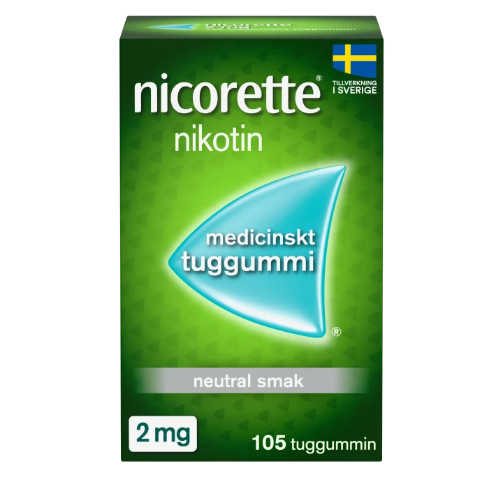 Nicorette medicinskt tuggummi 2 mg 105 st Nicorette