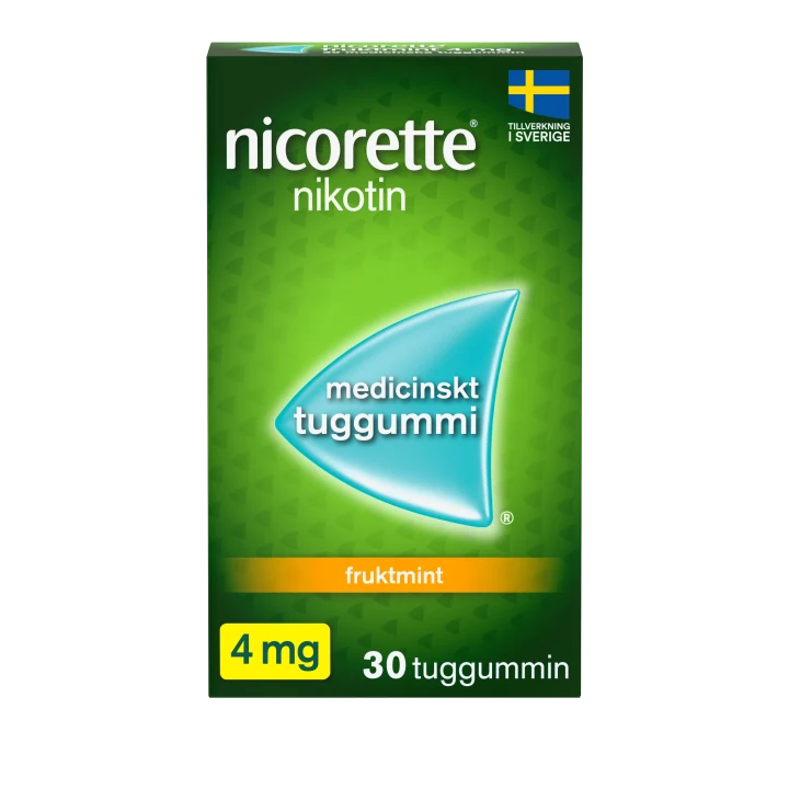 Nicorette Fruktmint medicinskt tuggummi 4 mg 30 st Nicorette
