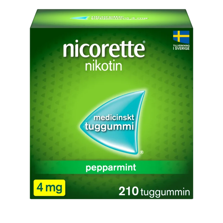 Nicorette Pepparmint medicinskt tuggummi 4 mg 210 st Nicorette
