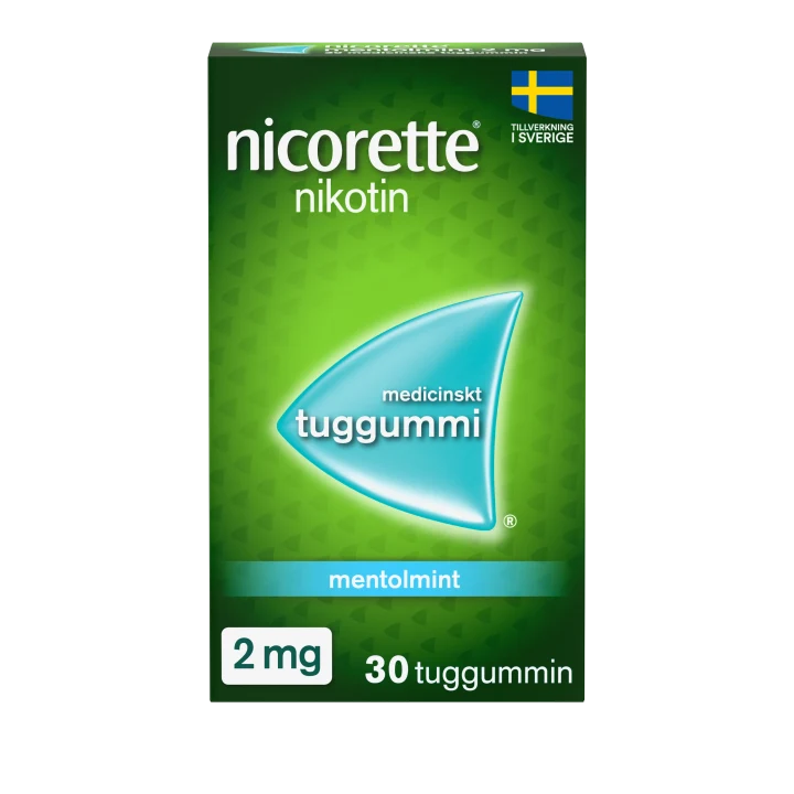Nicorette Mentolmint medicinskt tuggummi 2 mg 30 st Nicorette